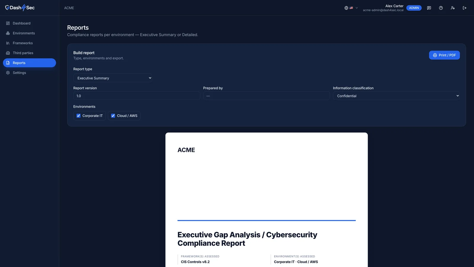 From data to the executive report.