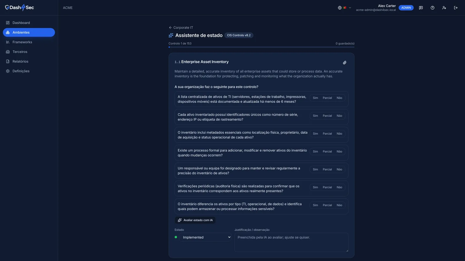 Preencha o estado sem travar.